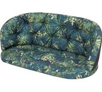 Coussin de jardin "Amanda" Grand - 2 pièces (100×50 & 150×38 cm) avec rubans, résistant aux intempéries, set de coussins en rotin | Pillowprim