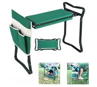 Coussin de jardin et siège de jardin pliable avec sac à outils amovible, cadre en acier robuste, portable et aucun assemblage nécessaire - Cadeau de jardinage idéal pour tous