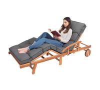 HOBBYGARDEN Hugo-Coussin-Salon de Jardin Exterieur-Coussin Chaise-Coussin de Chaise- transat-Bain de Soleil-Chaise Longue- Chaise Longue Pliante-Coussin Long-Coussin Exterieur Impermeable-Jardin