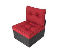Coussin de jardin, pour chaise, fauteuil rotin, fauteuil jardin, coussin fauteuil rotin, coussin fauteuil jardin - Taille L, 60 x 60 x 40 cm - Rouge