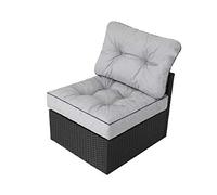 Coussin de jardin, pour chaise, fauteuil rotin, fauteuil jardin, coussin fauteuil rotin, coussin fauteuil jardin - Taille M, 50 x 50 x 40 cm - Argent