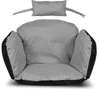 Coussin de jardin pour chaise suspendue Panier Nid de cigogne Chaise décorative imperméable 112X113 Cm + Appui-tête