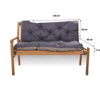 Coussin de jardin - SETGARDEN - 180x60x50cm - Bleu foncé - Extérieur - Relaxation
