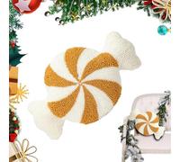 Coussin de lancer de Noël - 50 x 30 cm - Grand coussin en peluche bonbon d'orge en sucre d'orge - Coussin décoratif doux - Coussin de Noël festif pour canapé, salon