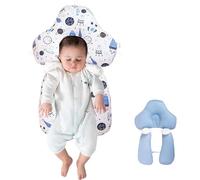 Coussin de Latéral pour Bébé Anti-Tête Plate, Coussin de Positionnement Réglable pour Tête et Corps 65 x 42 cm, Housse Amovible et Lavable pour Nourrisson (D)