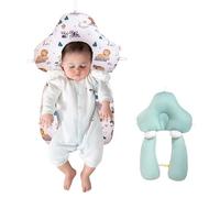 Coussin de Latéral pour Bébé Anti-Tête Plate, Coussin de Positionnement Réglable pour Tête et Corps 65 x 42 cm, Housse Amovible et Lavable pour Nourrisson (E)