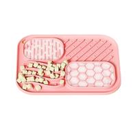 Coussin De Léchage Interactif Pour Animaux De Compagnie - 20x15x1cm Silicone Durable, Tapis De Mangeoire Lent Suceur, Sac Alimentaire Lavable | Chien Chiot Ennuyeux Buster Stimulation Mentale