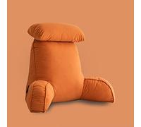 Coussin de lecture avec accoudoirs et soutien dorsal - Grand coussin de taille pour s'asseoir dans le lit - Tour de cou amovible pour plus de confort lorsque vous lisez la télévision ou jouez