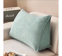 Coussin de lecture avec positionnement pour tête de lit, canapé, chaise, lit, coussin lombaire pour chaise de bureau, 60 x 35 x 20 cm (60 x 35 x 20 cm, bleu lac)