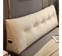 Coussin De Lecture Compensé, Triangulaire Coussin À Coins, Gros Coussin Canapé, Traversin Tête De Lit Support Arrière, Oreiller Cervical Dossier Soutien Lombaire, 140cm (Color : Champagne, Size : 15
