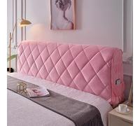 Coussin de Lecture Compensé, Triangulaire Coussin à Coins, Gros Coussin Canapé, Traversin Tête de lit Support Arrière, Oreiller Cervical Dossier de Soutien Lombaire, Velours Côtelé Rouge (180cm,Pink 2