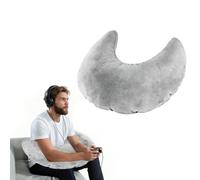 Coussin de lecture, coussin ergonomique gonflable pour les longues sessions de jeu, coussin au crochet, coussin de joueur, coussin de lecture, pour s'asseoir sur le lit, le canapé, le sol, gris