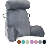 Coussin de lecture Coussin pour le lit et le canapé, pour regarder la télévision, se prélasser ou comme soutien pour le dos, gris
