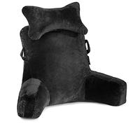 Coussin de lecture de 78,7 cm, avec tour de cou et accoudoirs amovibles pour s'asseoir dans le lit ou le canapé, coussin de lecture pour adulte, pour lire, regarder la télévision, jouer à des jeux