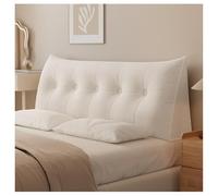 Coussin de Lecture et de Soutien Lombaire Super Doux, Dossier pour canapé, lit, Sol - Oreiller Triangulaire pour tête de lit pour des Poses Confortables,Blanc,100x50x20cm