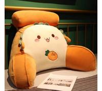 Coussin de lecture Kawaii doux avec housse lavable, coussin de repos avec accoudoirs pour s'asseoir dans le lit, le canapé, se détendre, regarder la télévision, les jeux vidéo, les voitures (taille M,