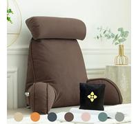 Coussin De Lecture, Oreiller de Lecture, Coussin de Soutien du Dos Parfait, Gros Coussin de Canapé, Coussin Support Lombaire avec Traversin Amovible, Coussin Lecture Lit pour Lire 75cm×40cm×58cm
