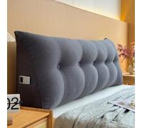 Coussin de Lecture pour Lit 60/70/80/90/100/120/130/135/140/160/170/180/200cm Gros Coussin de Canapé Triangulaire Amovible Lombaire Dossier de Taille Confortable Oreiller De Tête (80X20X50cm,Gray B)