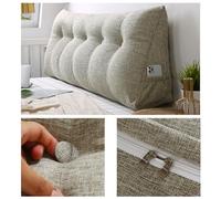 Coussin de Lecture pour lit ou canapé,Oreiller Triangulaire Coussin Coin,Coussin Dossier pour Regarder La Télévision,Lire,Travailler sur Un Ordinateur Portable (Gris vert,100*50*20cm)