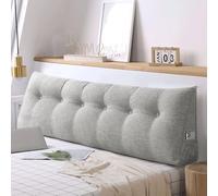 Coussin de Lecture pour lit ou canapé, Traversin Gros Coussin Dossier Corduroy，Oreiller Triangulaire Coussin Coin, tête de lit，Coussin pour Lombaire Jambe, cale Dos Plage, B, 180*50*20cm, Silver Lime