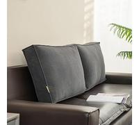 Coussin de lecture rectangulaire pour lit - Dossier en velours côtelé avec bord verrouillé, tête de lit et coussin de soutien de la taille pour s'asseoir, positionner les jambes - canapé, coussin de