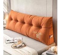 Coussin de lecture triangulaire - 120 x 50 x 20 cm - Grand coussin de dossier de chevet avec housse amovible - Traversin lombaire doux pour lit de jour - Coussin de dossier pour réduire la pression