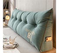 Coussin de lecture triangulaire - 180 x 50 x 20 cm - Grand coussin de dossier de chevet avec housse amovible - Traversin lombaire doux pour lit de jour - Coussin de dossier pour réduire la pression