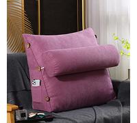 Coussin de lecture triangulaire avec poches réglables pour le cou et le cou, coussin de dossier de canapé, coussin de repos pour la tête de lit, support lombaire pour le dos, oreiller triangulaire