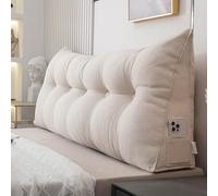 Coussin de lecture triangulaire en coton doux, lavable et haute élasticité, dossier doux pour la peau pour une lecture confortable et une relaxation au chevet