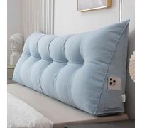 Coussin de lecture triangulaire en coton doux, lavable et haute élasticité, dossier doux pour la peau pour une lecture confortable et une détente au lit