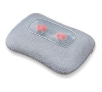 Beurer MG 145 Coussin de massage, masseur du dos et de la nuque pour un massage shiatsu relaxant, fonction chauffante, housse lavable, 4 têtes massantes, gris