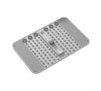 Coussin de massage des pieds en silicone souple avec plaque de pression des orteils et 12 grands aimants pour une activation musculaire ciblée (gris)