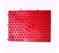 Coussin de Massage des pieds, tapis marche, d'orteils, salle bain, Yoga, antidérapant(Red)