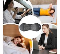 Coussin de Massage pour le Dos | Coussin de Massage Lombo Sacré avec Compresse Chaude | Thermique Apaisant pour Fauteuil Roulant Domicile Déplacements Siège de Voiture