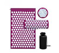 Coussin De Massage Pour Le Dos De Yoga Et Le Point D'acupression En Couleur Violet Ensemble De Trois Pièces De Rose Pour Le Sport Et La Médecine