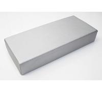 Coussin de Massage Rectangulaire Oreiller en Cuir PU Imperméable avec Mousse Haute Densité, Traversin avec Fermeture Éclair Cachée pour Table de Massage, Spa, Salon de Beauté et Tatouage(Gris argenté)