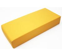 Coussin de Massage Rectangulaire Oreiller en Cuir PU Imperméable avec Mousse Haute Densité, Traversin avec Fermeture Éclair Cachée pour Table de Massage, Spa, Salon de Beauté et Tatouage(Jaune)