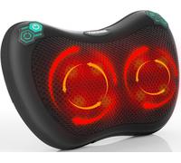 Coussin De Massage Shiatsu 8 Noeuds 3 Vitesses Réglables Rotation Bidirectionnelle Appareil De Massage Pour Cou Et Cervical Idéal Cadeau Anniversaire Homme Femme