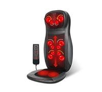 Coussin de massage Shiatsu, coussin de chaise de massage, siege massant, masseur avec fonction chauffante, coussin de massage du cou et du dos avec fonction de chauffage et télécommande