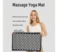 Coussin de massage, tapis de yoga de massage, tapis d'acupuncture, tapis de pression pour soulager la douleur, le stress et les douleurs au dos et au corps, tapis à picots 60*40cmPolyester