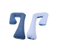 Coussin De Maternit, Grossesse/Allaitement, Minky Et Coton, Forme En 7 Bleu Crreaux Bleu