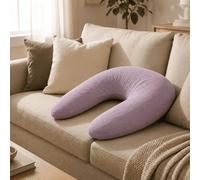 Coussin De Maternité 3 En 1 : Grossesse, Allaitement & Repos - Housse Double Gaze Coton Rose Pâle TU