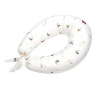 Coussin de maternité et d'allaitement + housse gallina écru ? motif poules champêtre TU