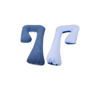 Coussin De Maternit, Grossesse/Allaitement, Minky Et Coton, Forme En 7 Bleu Crreaux Bleu