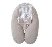 Tinéo Coussin grossesse et allaitement Multirelax Éponge - Déhoussable - 78x44cm Gris