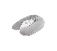 Coussin De Grossesse et D'allaitement 3 En 1 Multirelax - Fabriqué en France - 78x44cm Soft boa Gris Clair/Écru