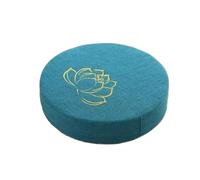 Coussin de méditation à Texture dure for Yoga et, oreiller dossier, tapis Tatami japonais, amovible lavable, 40x6cm Coussin rond de méditation(B BLUE,40X6CM)