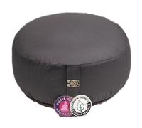 Coussin de méditation anthracite coton BIO (OCS) -- 33x17 cm ; ±2300 g