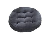 Coussin de Méditation Coussin de sol rond épais for adultes et enfants, idéal for la méditation, le yoga ou tatami Salon(Dark grey,Round 55cm)