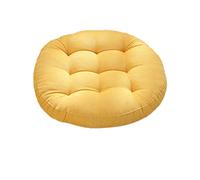 Coussin de méditation Coussin de sol rond épais for adultes et enfants, idéal for la méditation, le yoga ou tatami(Yellow,Round 42cm)